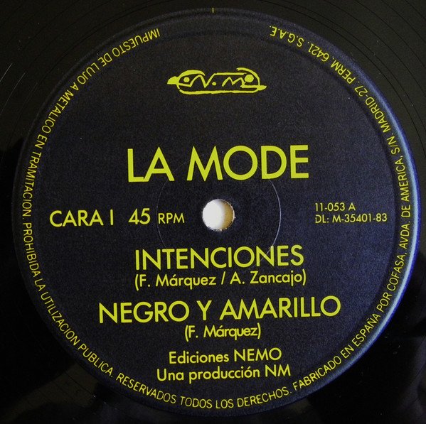 12 inch, La Mode, Synthpop | Historia Nuestra