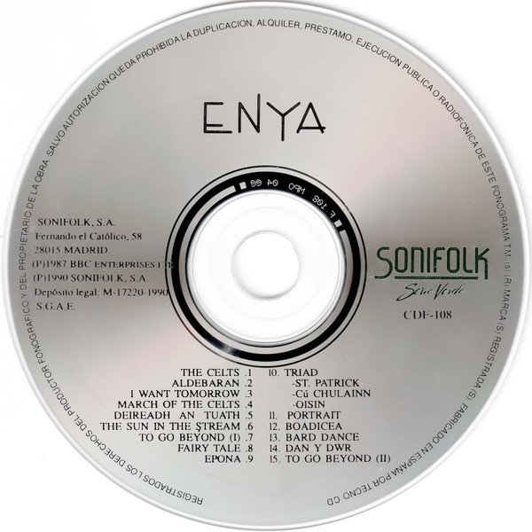 Ambient, CD, Enya, Modern Classical, Soundtrack | Historia Nuestra