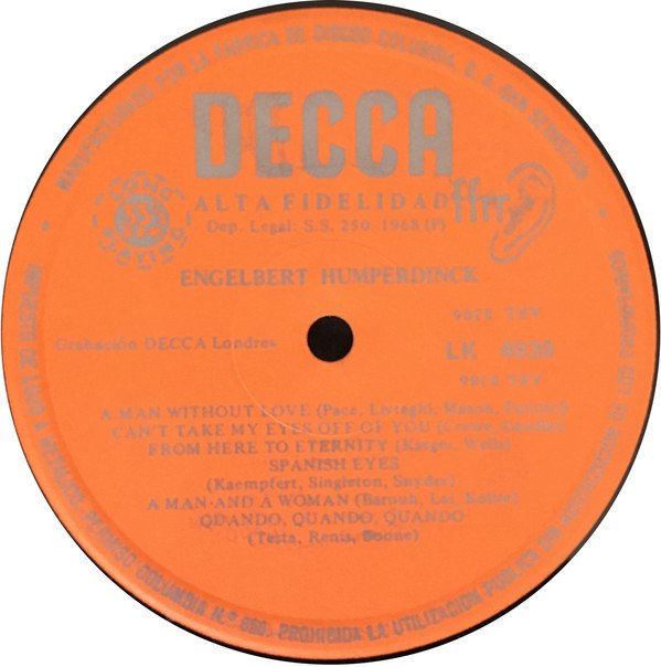 Engelbert Humperdinck, LP, Schlager, Vocal | Historia Nuestra