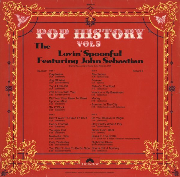 LP, The Lovin' Spoonful Featuring John Sebastian | Historia Nuestra