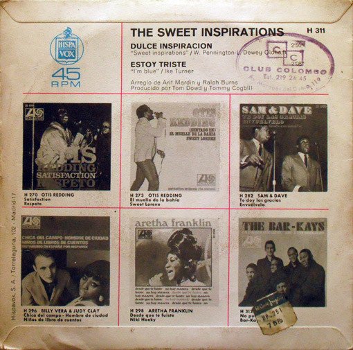 7 inch, Soul, The Sweet Inspirations | Historia Nuestra