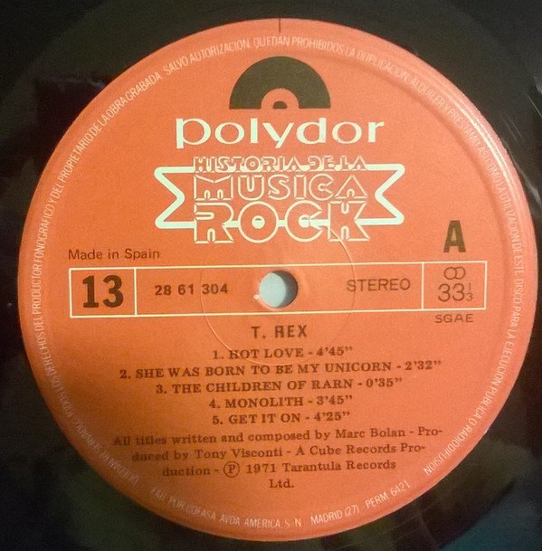 Glam, LP, T. Rex | Historia Nuestra