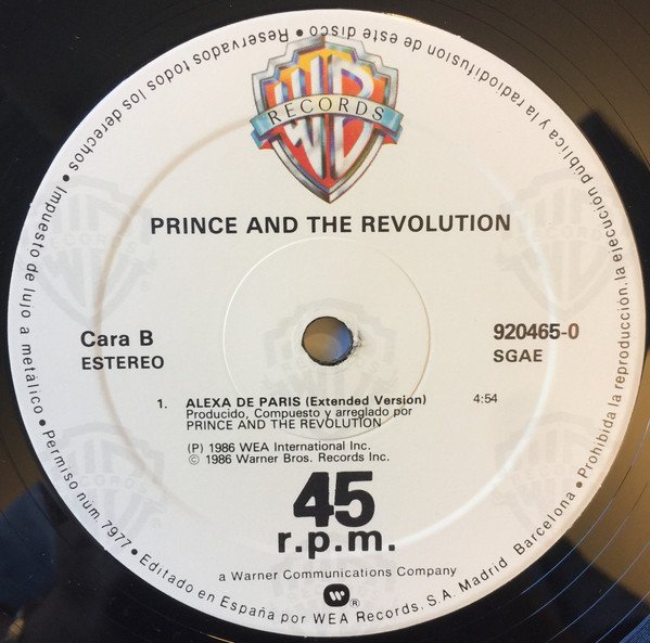 12 inch, Minneapolis Sound, Pop Rock, Prince And The Revolution | Historia Nuestra