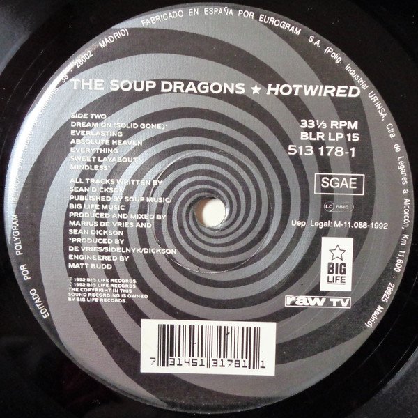 Alternative Rock, LP, Psychedelic Rock, The Soup Dragons | Historia Nuestra