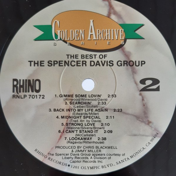 LP, Rhythm Blues, Rock Roll, The Spencer Davis Group | Historia Nuestra