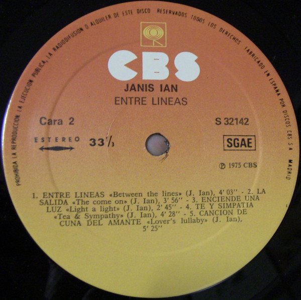 Janis Ian, LP, Vocal | Historia Nuestra
