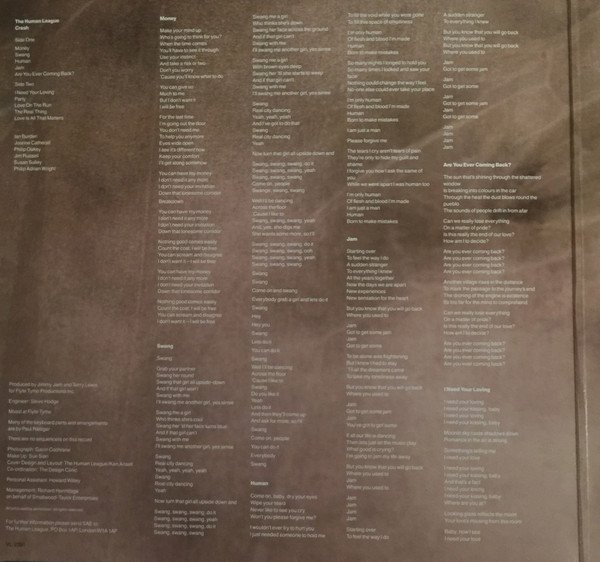 The Human League Crash-LP | Vinilos de Música | Historia Nuestra LP, Synthpop, The Human League | Historia Nuestra