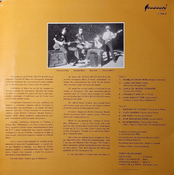 Electric Blues, Harmonica Blues, LP, Tonky Blues Band | Historia Nuestra