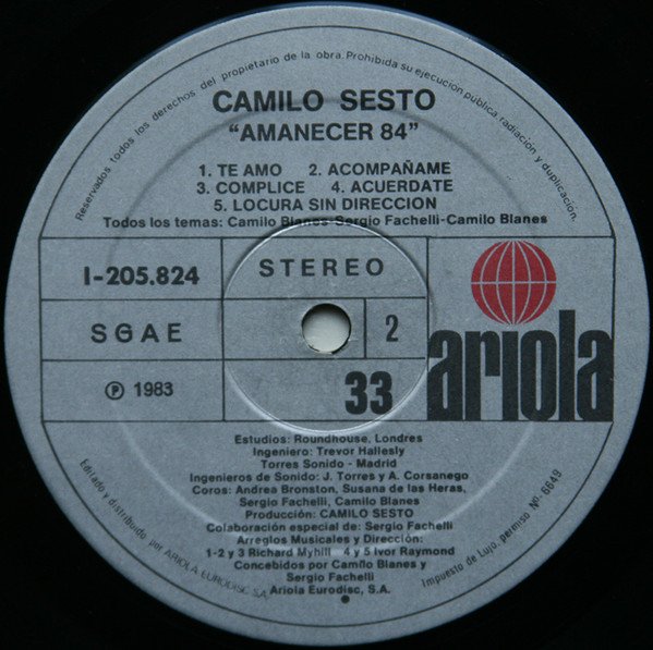Ballad, Camilo Sesto, LP, Vocal | Historia Nuestra