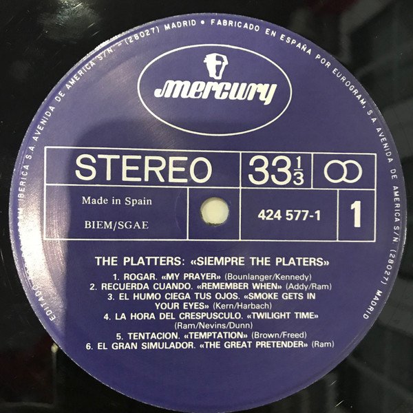 LP, Rhythm Blues, The Platters | Historia Nuestra