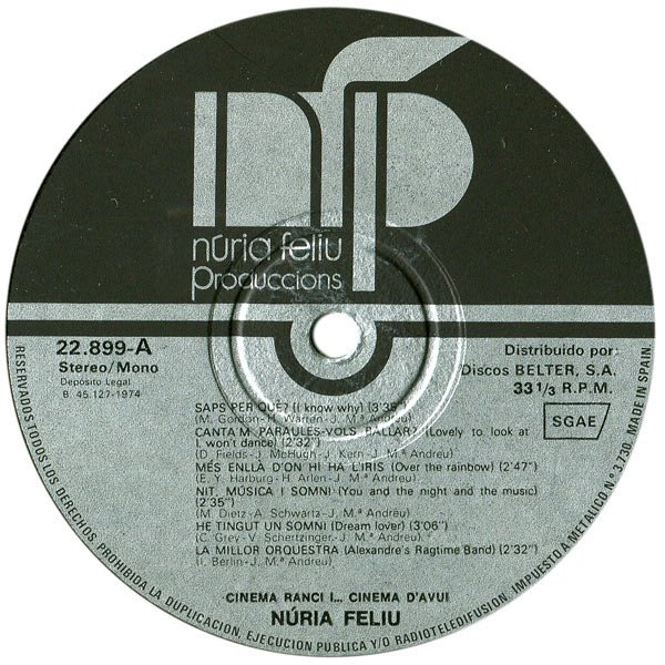 LP, Núria Feliu*, Smooth Jazz, Soundtrack | Historia Nuestra