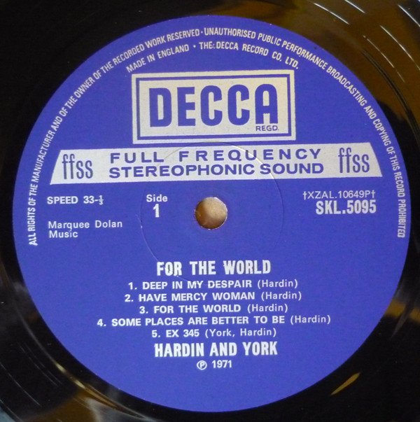 Hardin And York*, JazzRock, LP | Historia Nuestra