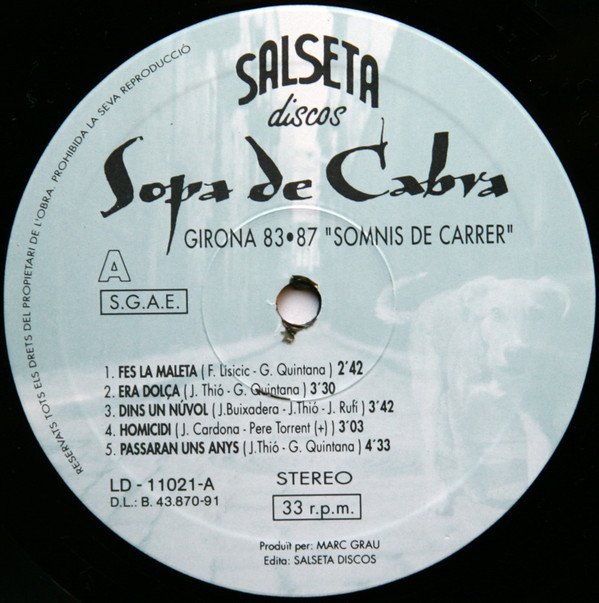 LP, Pop Rock, Sopa De Cabra | Historia Nuestra