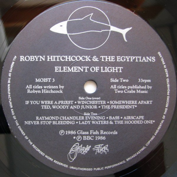 Robyn Hitchcock & The Egyptians Element Of Light-LP | Vinilos de Música | Historia Nuestra Folk Rock, Indie Rock, LP, Psychedelic Rock, Robyn Hitchcock & The Egyptians | Historia Nuestra