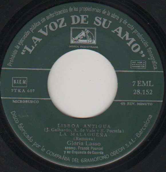 7 inch, Chanson, Gloria Lasso Con Franck Pourcel y Su Orquesta*, Light Music | Historia Nuestra