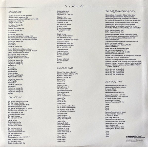 Alternative Rock, Classic Rock, Lou Reed, LP | Historia Nuestra