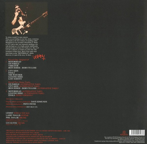 Hard Rock, Heavy Metal, LP, Motörhead | Historia Nuestra