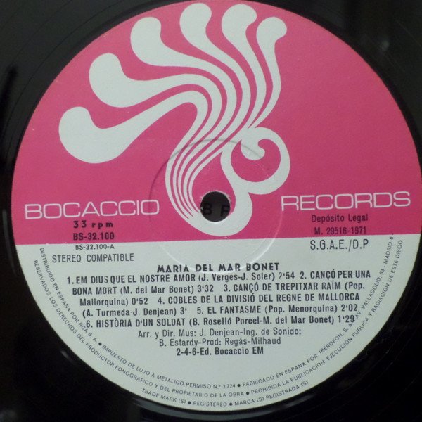 Catalan Music, Folk, LP, Maria Del Mar Bonet | Historia Nuestra