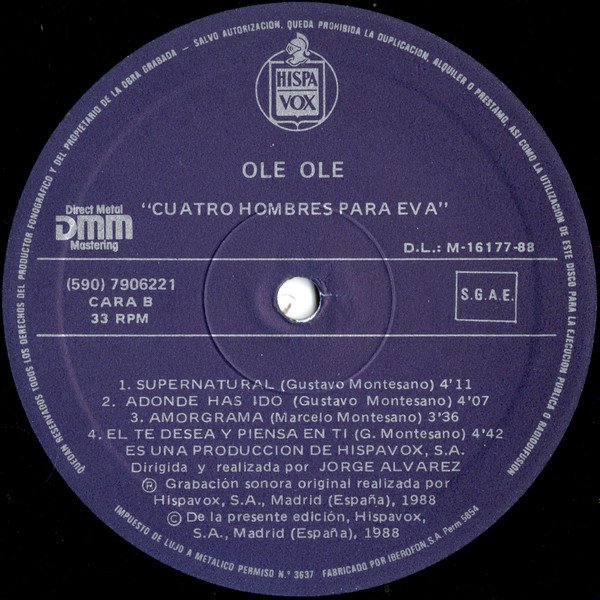 Disco, Europop, LP, Ole Ole | Historia Nuestra