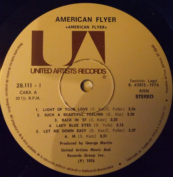 American Flyer, Country Rock, Folk Rock, LP | Historia Nuestra