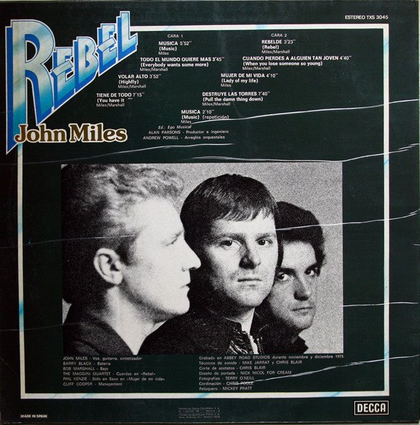 Classic Rock, John Miles, LP, Pop Rock | Historia Nuestra