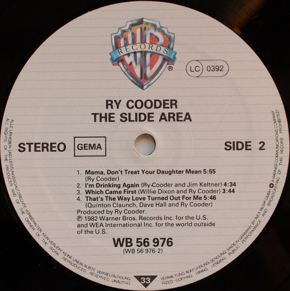 Blues Rock, LP, Ry Cooder | Historia Nuestra