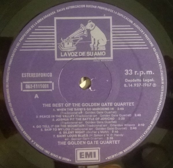 Gospel, LP, Religious, The Golden Gate Quartet | Historia Nuestra
