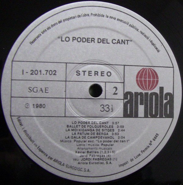 Catalan Music, Folk, Jordi Fàbregas / Xavier Batllés / Josep Cabré I L'Harmònica Brava*, LP | Historia Nuestra