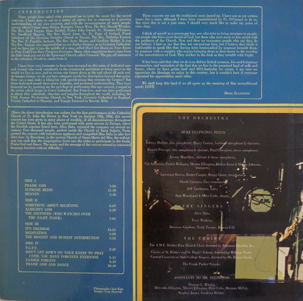 Big Band, Duke Ellington, Gospel, LP, Religious, Vocal | Historia Nuestra