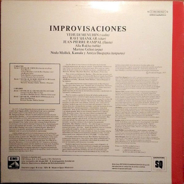 Contemporary, Indian Classical, LP, Yehudi Menuhin · Ravi Shankar · Jean-Pierre Rampal | Historia Nuestra
