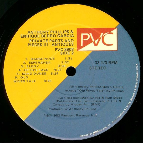 Anthony Phillips & Enrique Berro García*, Folk Rock, LP, Prog Rock | Historia Nuestra