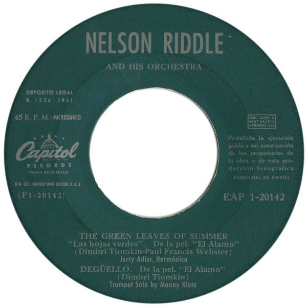 Ni MzI LmpwZWc jpeg, Nelson Riddle And His Orchestra, Historia Nuestra