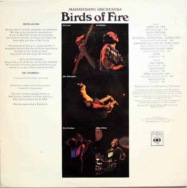 Fusion, JazzRock, LP, Mahavishnu Orchestra | Historia Nuestra