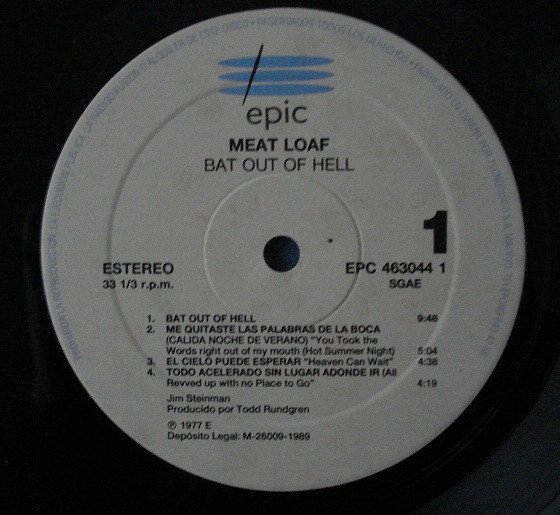 LP, Meat Loaf, Pop Rock | Historia Nuestra