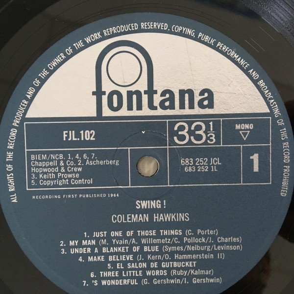 Coleman Hawkins, LP, Swing | Historia Nuestra