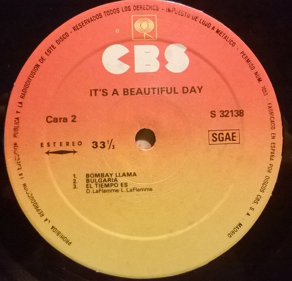 It's A Beautiful Day, LP, Psychedelic Rock | Historia Nuestra