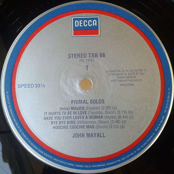 Blues Rock, John Mayall, LP, Modern Electric Blues | Historia Nuestra