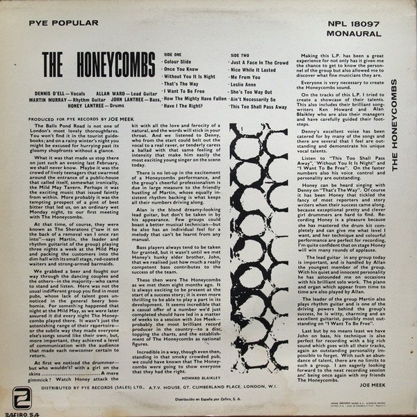 Beat, LP, The Honeycombs | Historia Nuestra