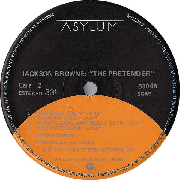 Jackson Browne, LP, Pop Rock, Soft Rock | Historia Nuestra