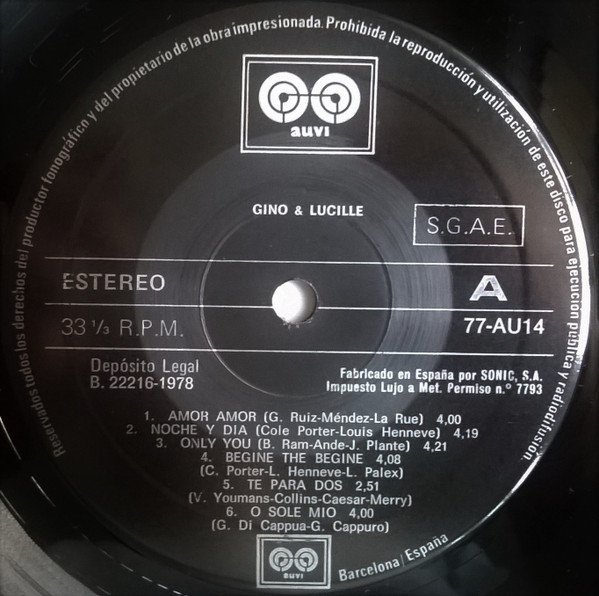 Disco, Gino & Lucille, LP | Historia Nuestra