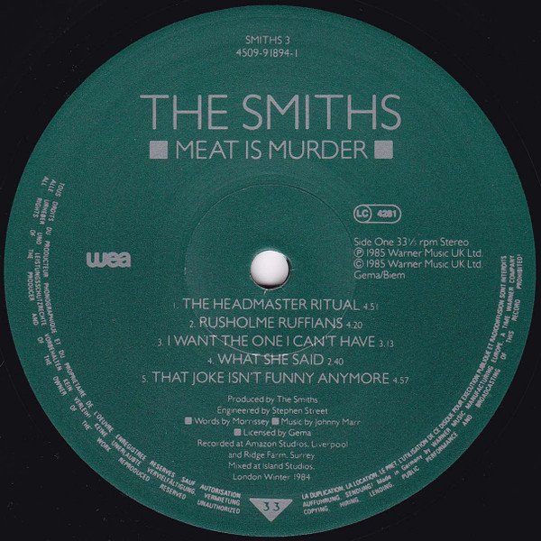10 inch, Indie Rock, The Smiths | Historia Nuestra