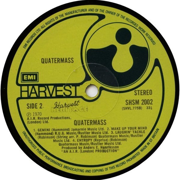 Art Rock, Blues Rock, LP, Prog Rock, Quatermass, Symphonic Rock | Historia Nuestra