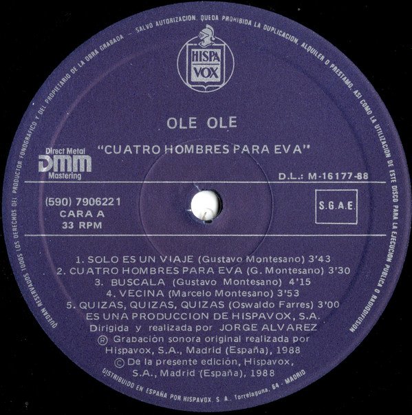 Disco, Europop, LP, Ole Ole | Historia Nuestra