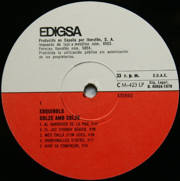 Catalan Music, Esquirols, Folk, LP | Historia Nuestra