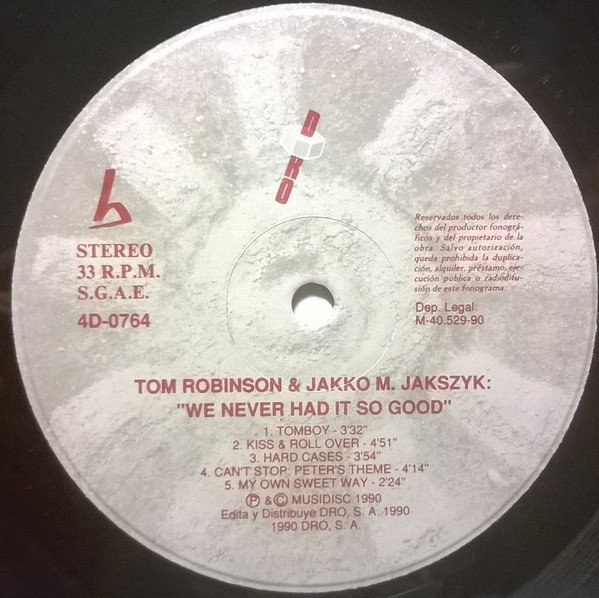 LP, Pop Rock, Tom Robinson & Jakko M.Jakszyk* | Historia Nuestra