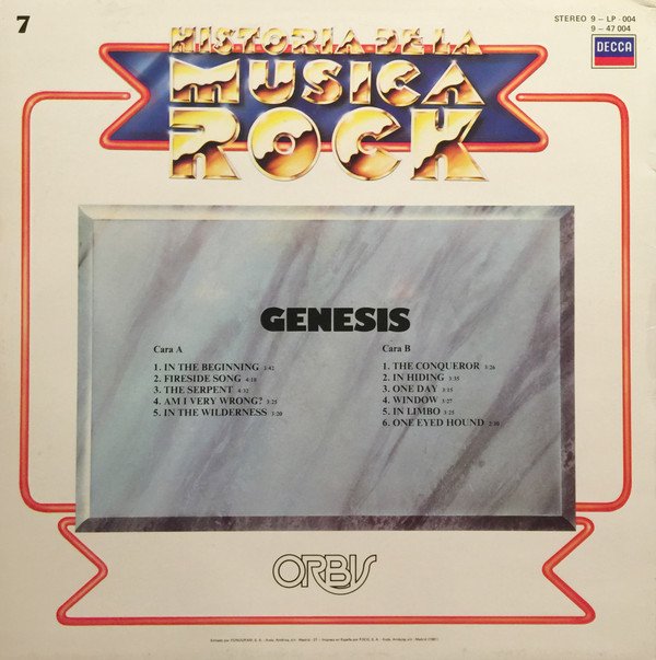 Art Rock, Genesis, LP, Prog Rock, Psychedelic Rock | Historia Nuestra