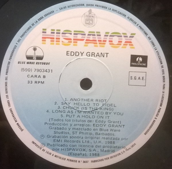 Eddy Grant, LP, Reggae, ReggaePop | Historia Nuestra