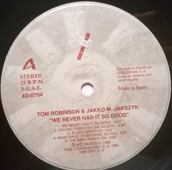 LP, Pop Rock, Tom Robinson & Jakko M.Jakszyk* | Historia Nuestra