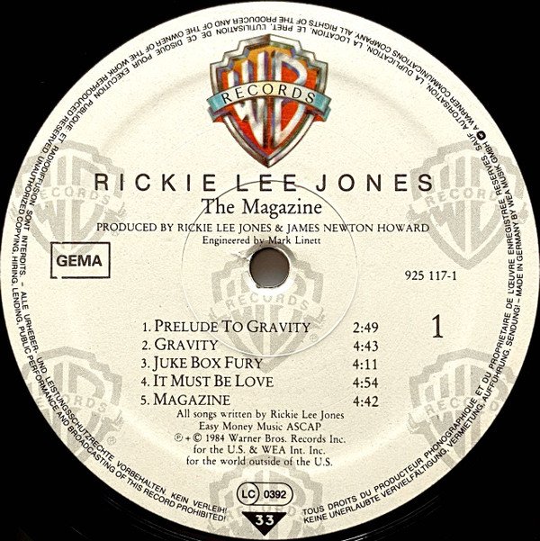 JazzRock, LP, Rickie Lee Jones | Historia Nuestra