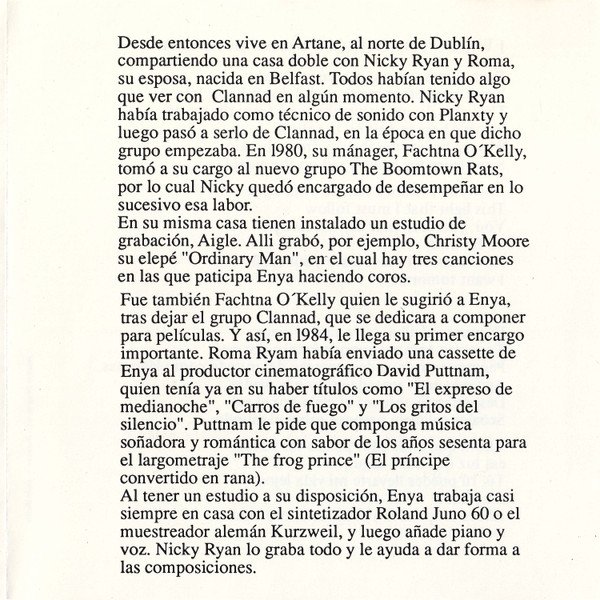 Ambient, CD, Enya, Modern Classical, Soundtrack | Historia Nuestra